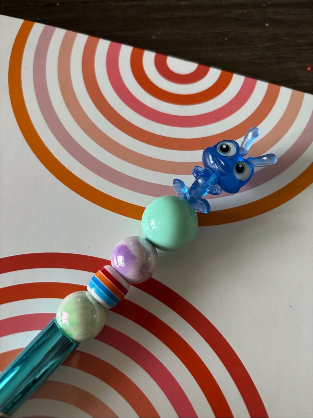 Disney Doorables: A Bug's Life: Glitter Flik handmade beaded pen